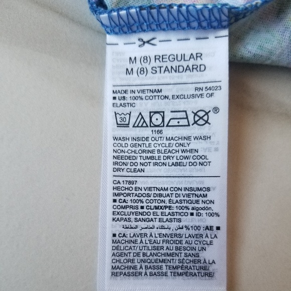 Old Navy Blue Floral Fit & Flare Cami Dress, Sz 8 - Picture 7 of 8